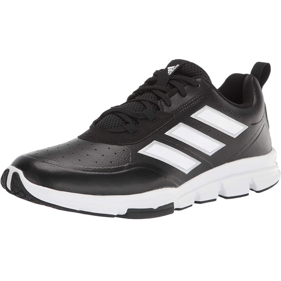 Adidas Men’s Baseball Shoes Black White 10.5 - Picture 3 of 8